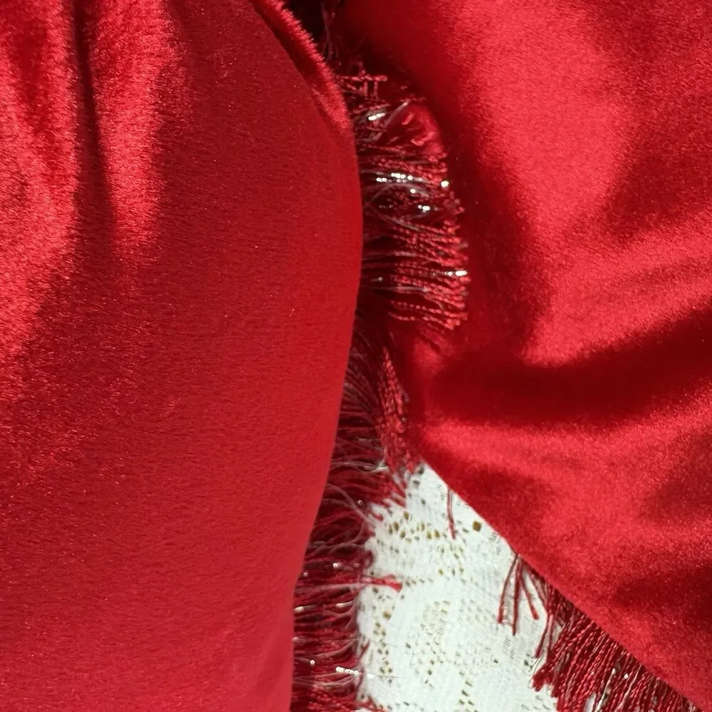 Target Large Bow Shaped Pillow Red with Fringe Coquette Super Soft